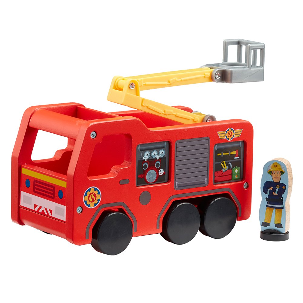 Fireman Sam Wooden Fire Engine Toy Gift Set By Moonpig Delivery
