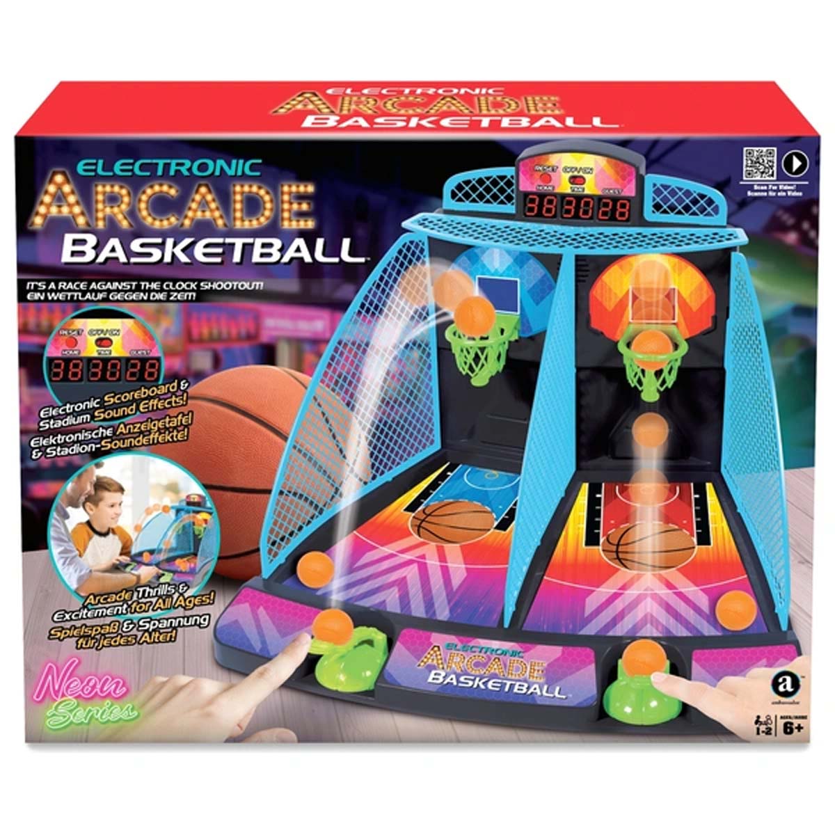 Ambassador Games Electronic Arcade Basketball (neon Series) Toys Shops